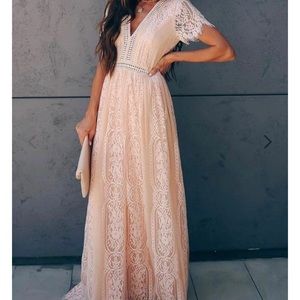 Blush lace Maxi